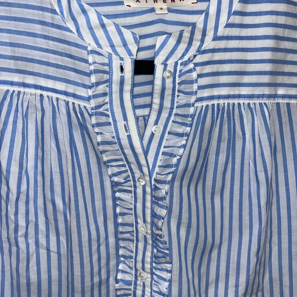 Xirena Frankie Stripe Ruffle Button Up Blouse - image 2